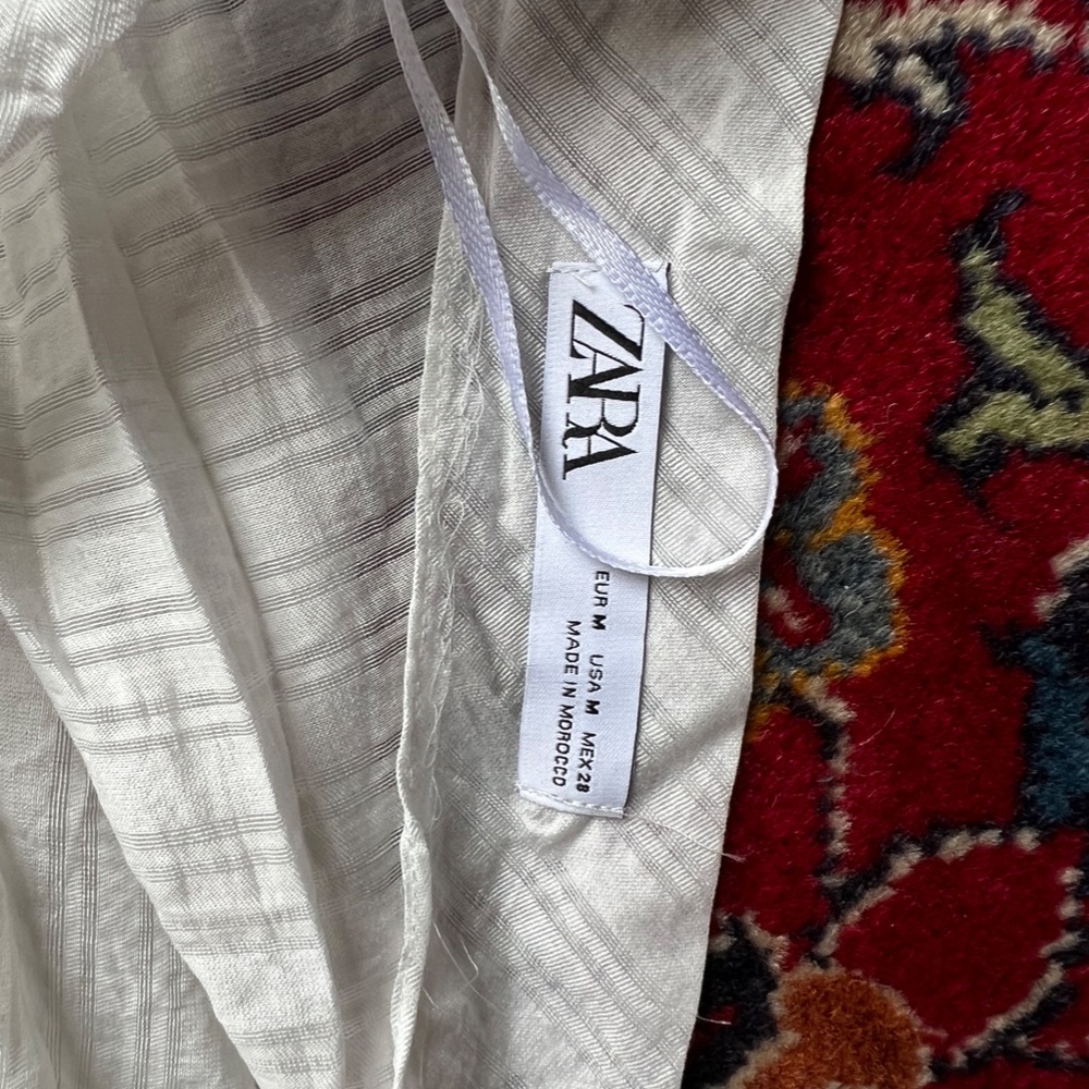 Zara medium asymmetrical white dress - Picture 6 of 6